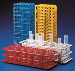 Test tube stand, hole Ø 13 MM – red