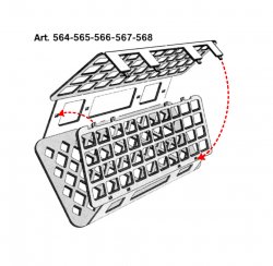 Provrörställ D=25mm röd /20