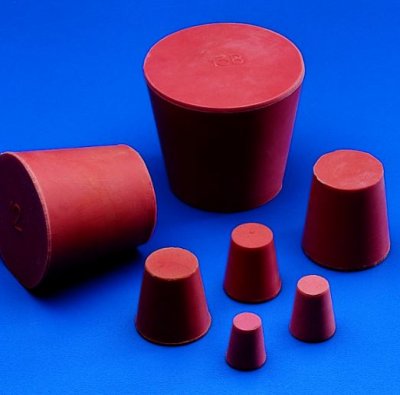 Red conical rubber stopper, Ø 20x14 mm, 25 pcs/pack