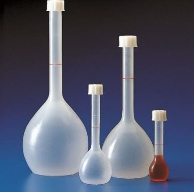 Volumetric flask, PP, 25 ml, incl. screw cap, 1 pcs