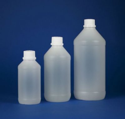 Flaska smal hals säkerhetskork HDPE, 1000 ml