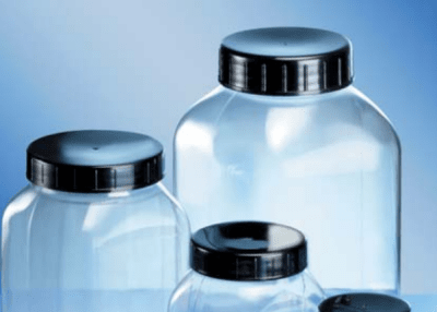 Lid 40 mm, PP, black, for 100 ml wide neck container, 1 pcs