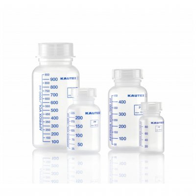 Burk PP 500 ml graderad med lock 130/10