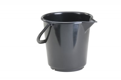 Hink HDPE 10,5 L, svart, med pip //9/1