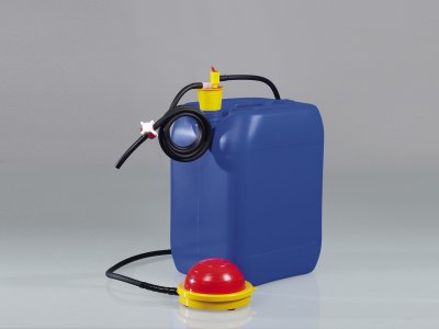 Otalpump fotmodell,PP Dia:12 mm,12L/min med slang och kran