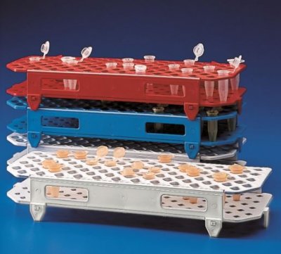 Test tube stand for micro tubes – yellow