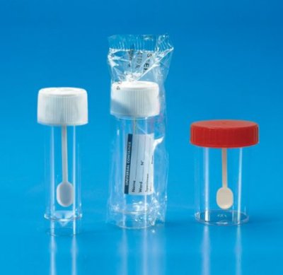 Can with spoon, screw lid, sterile, 60 ml (1)