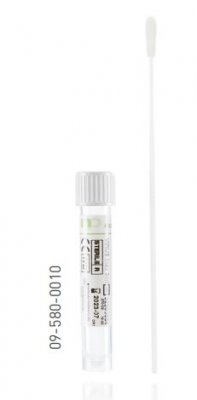 np GREEN SWAB, LTM-n, 3ml , 1 flocked swab (oral) with nylon head, sterile R, breakpoint at 80mm and ABS stick, tube CE/IVD, swa