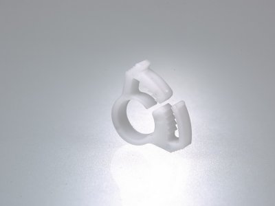 Slangklämma vita, POM 10x 11 mm (10)