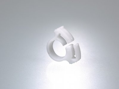 Slangklämma vita, POM 11x 12 mm (10)