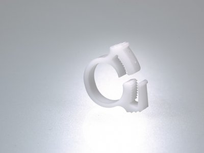 Slangklämma vita,POM, 13x15 mm(10)