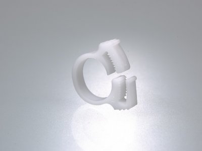 Slangklämma vita,POM,15.0x17 mm, (10)