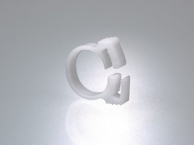 Slangklämma vita,POM, 17x19 mm, (10)