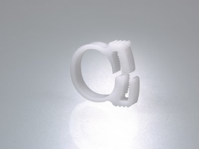 Slangklämma vita,POM, 18x20 mm, (10)