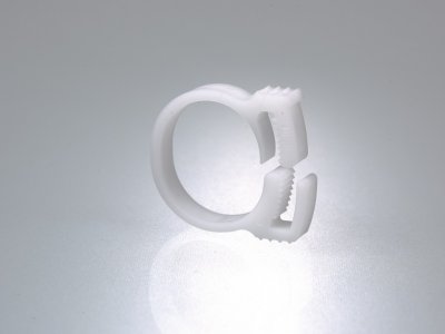 Slangklämma vita,POM, 20x22mm(10)