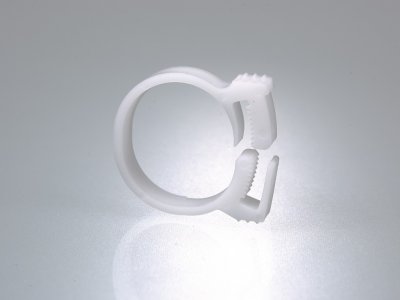 Slangklämma vita,POM 23x25 mm(10)