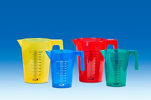 Graduated pitcher, nesting, green, PP printed black scale on both sides, 1000 ml