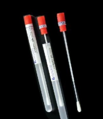 Polystyrene + flocked polyester swab Standard with breakpoint at 80mm. Wihtout tube, sterile. 2000st