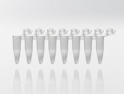 PCR microCentrifugrör PP, 0,2ml, 8-strips