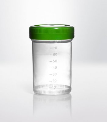 Burk med skruvkork PP, 90ml, Ø50X75mm