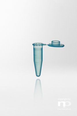 MicroCentrifugrör PP, 1,5ml, med kork, blå