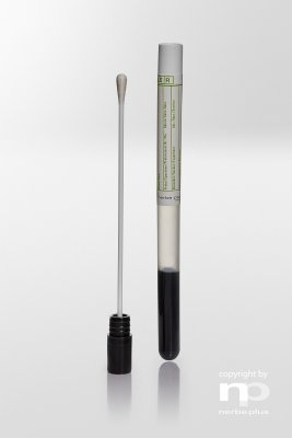 Swab AMIES kolmedia PS sticka, färgkod svart. Steril 1200 st/FP