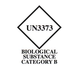 Label 50 mm plastic UN 3373