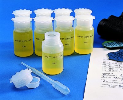 Bottle, PE, 50 ml, wide neck, incl. lid, 1 pcs