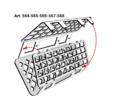Provrörställ D=16mm blå,60 platser /20