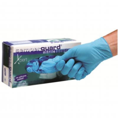 Semperguard XPERT Nitrilhandske,7(S),blå/100 st/fp/låda 10 fp.