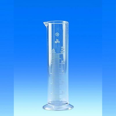 Volumetric cylinder, SAN, 1000 ml, class B short form, raised scale, 1 pcs
