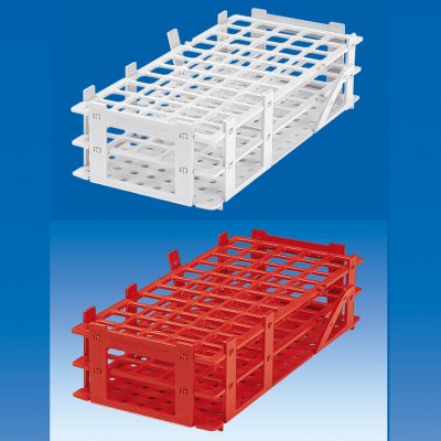 Provrörställ PP för 16mm Röd, 5x11 st platser/ 5 st/1 st
